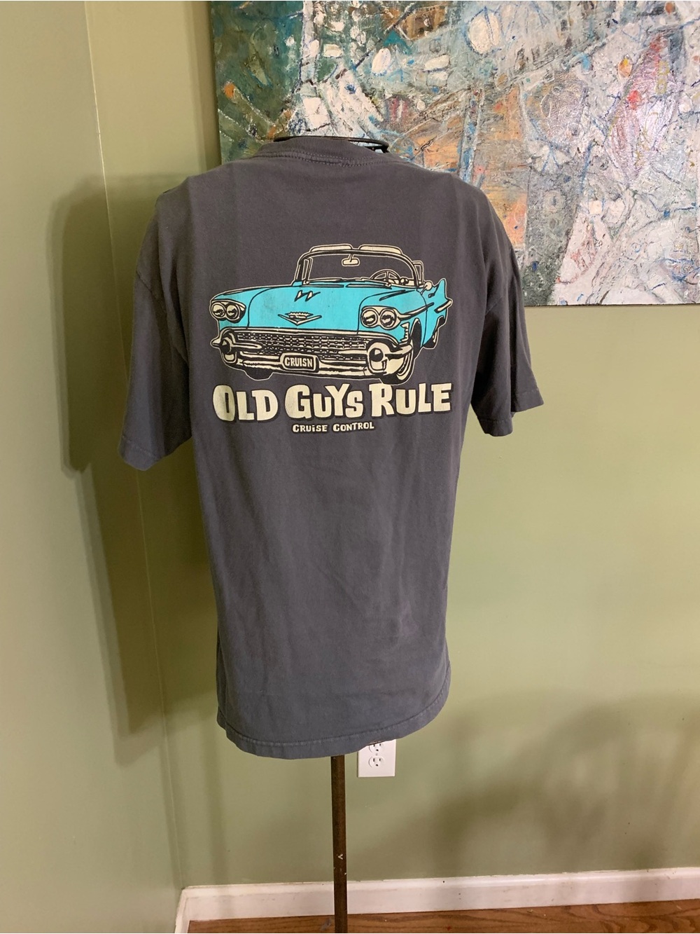Men’s Old Guy Rules T-shirt in size L.